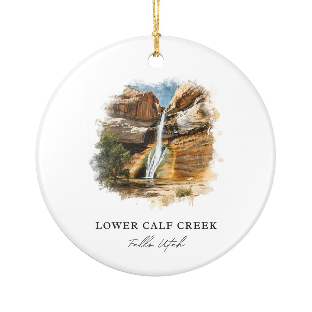 Lower Calf Creek Falls Utah USA Ornament: Unique Lower Calf Creek Falls Souvenir, Lower Calf Creek Falls Utah Xmas Decor