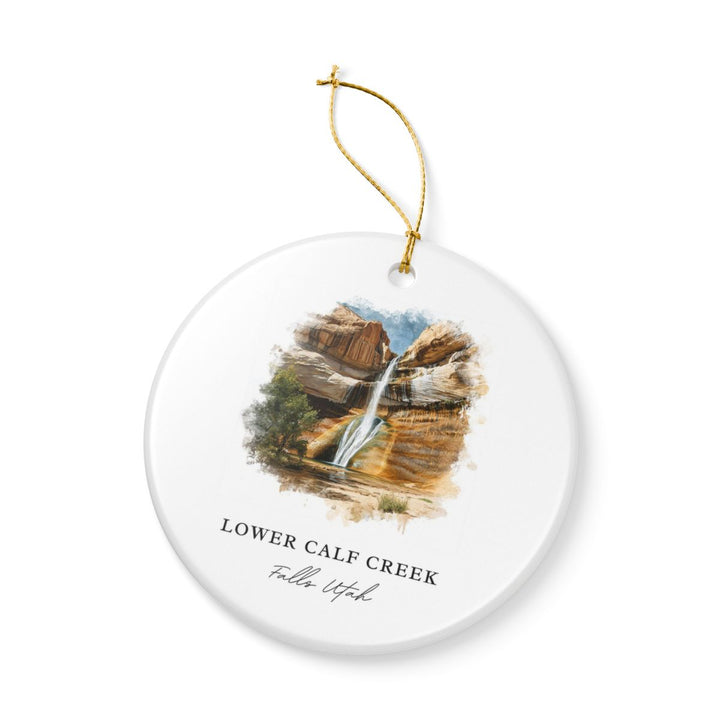 Lower Calf Creek Falls Utah USA Ornament: Unique Lower Calf Creek Falls Souvenir, Lower Calf Creek Falls Utah Xmas Decor