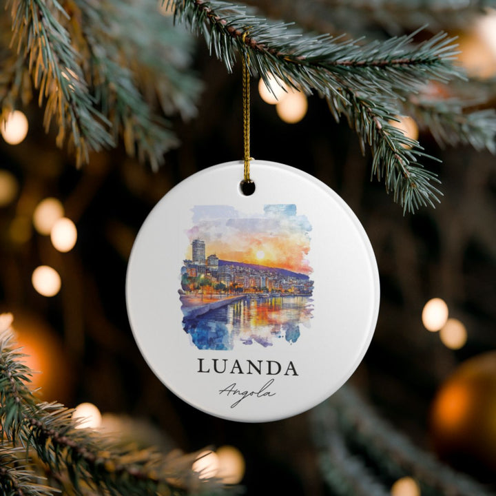 Luanda Angola Ornament: Unique Luanda Souvenir, Luanda Angola Xmas Decor, and Authentic Luanda Gift