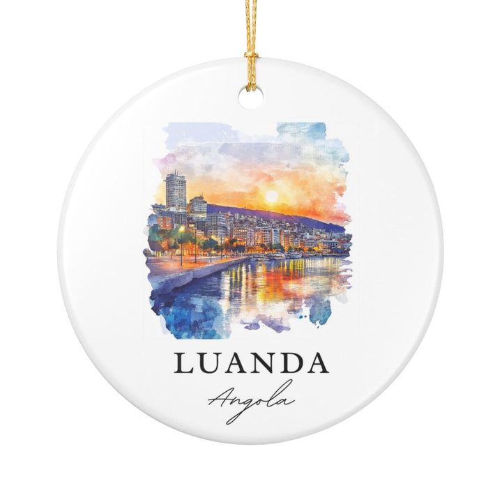 Luanda Angola Ornament: Unique Luanda Souvenir, Luanda Angola Xmas Decor, and Authentic Luanda Gift