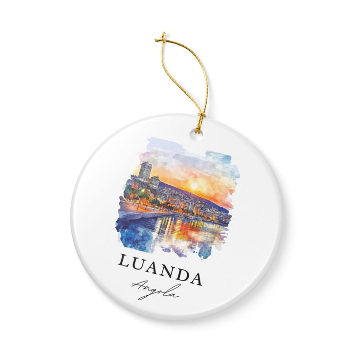 Luanda Angola Ornament: Unique Luanda Souvenir, Luanda Angola Xmas Decor, and Authentic Luanda Gift