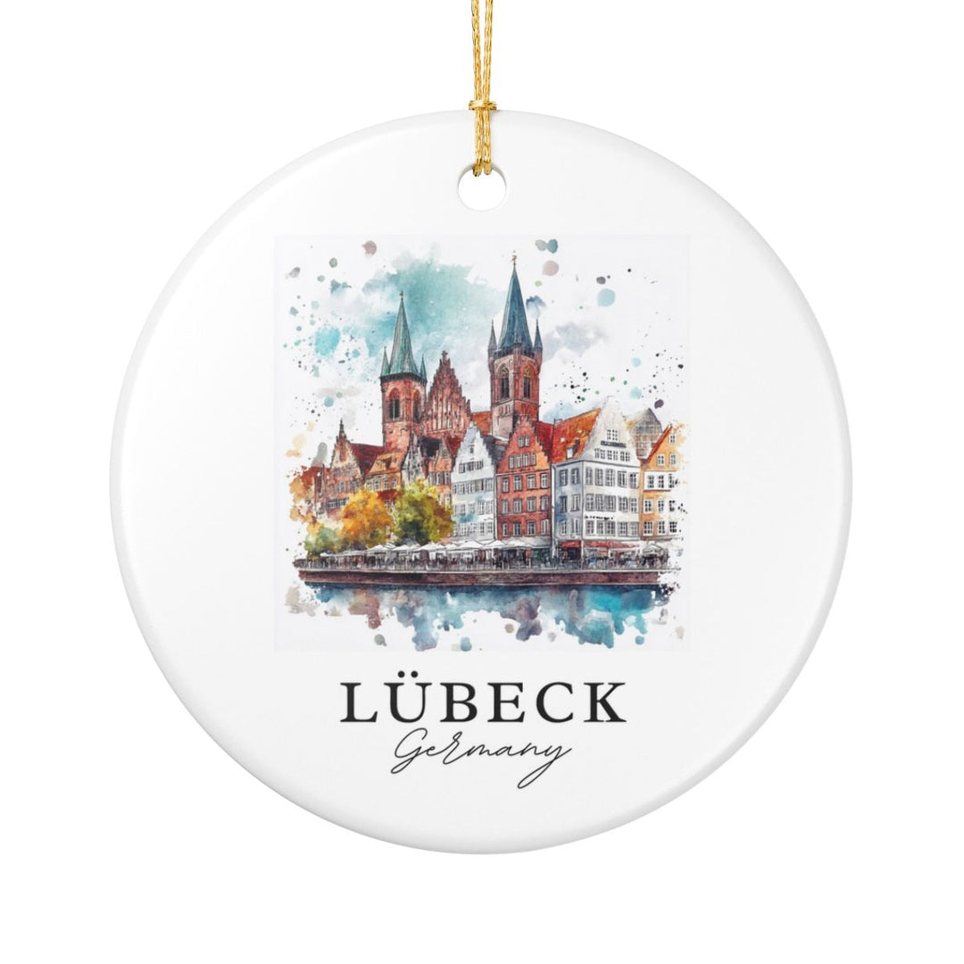 Lubeck Germany Ornament: Unique Lubeck Germany Souvenir, Lubeck Germany Xmas Decor, and Authentic Lubeck Germany Gift