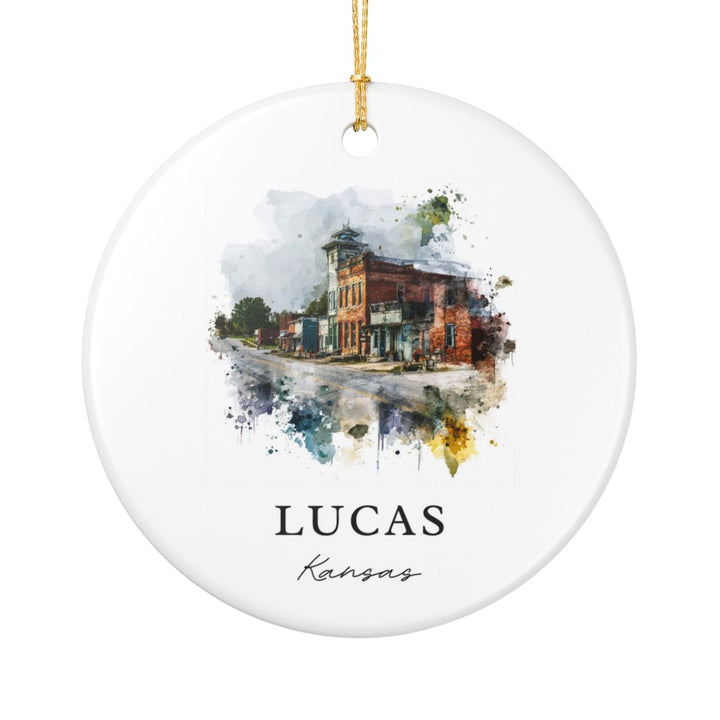 Lucas Kansas Ornament: Unique Lucas Souvenir, Lucas Kansas Xmas Decor, and Authentic Lucas Gift