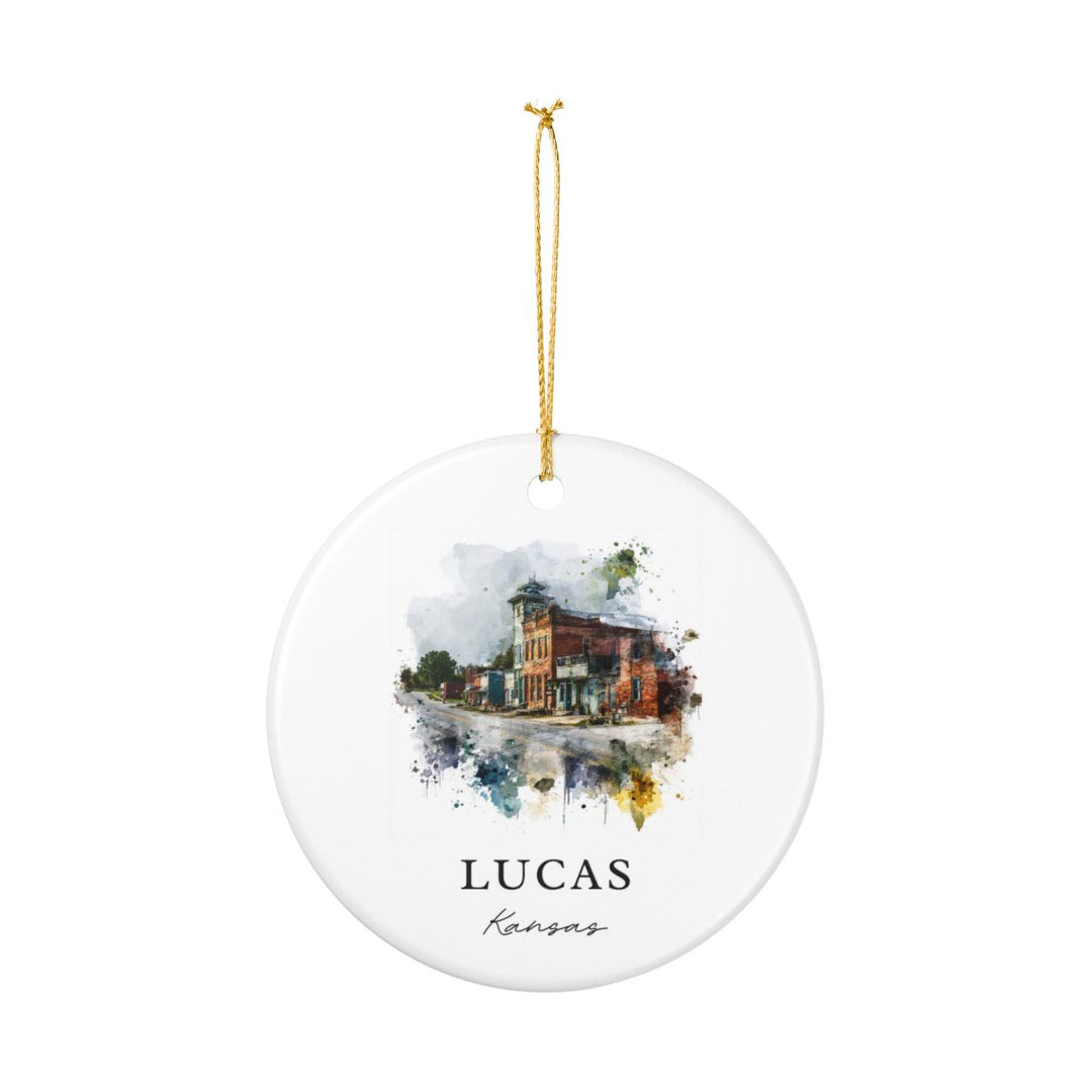 Lucas Kansas Ornament: Unique Lucas Souvenir, Lucas Kansas Xmas Decor, and Authentic Lucas Gift