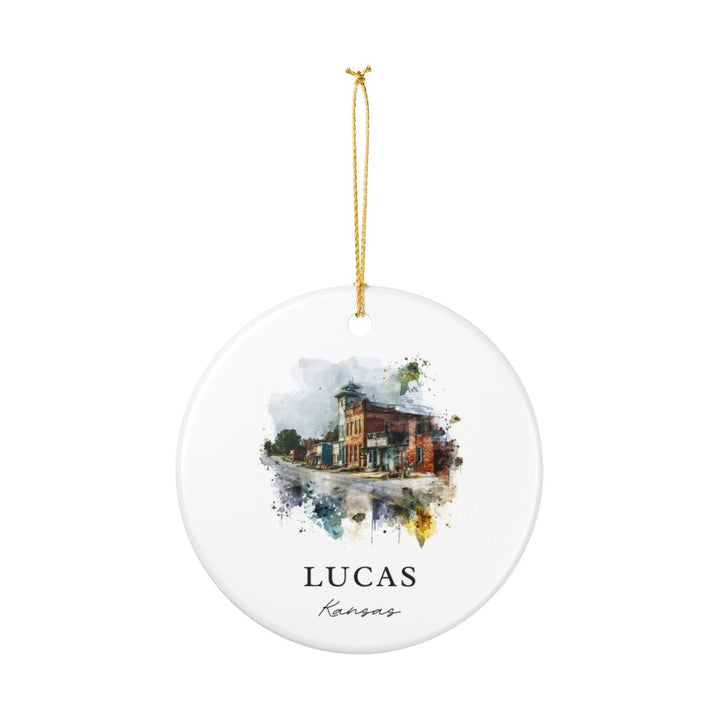 Lucas Kansas Ornament: Unique Lucas Souvenir, Lucas Kansas Xmas Decor, and Authentic Lucas Gift