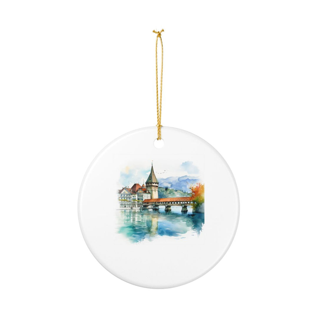 Lucerne Switzerland Ornament: Unique Lucerne Souvenir, Lucerne Switzerland Xmas Decor, and Authentic Lucerne Gift