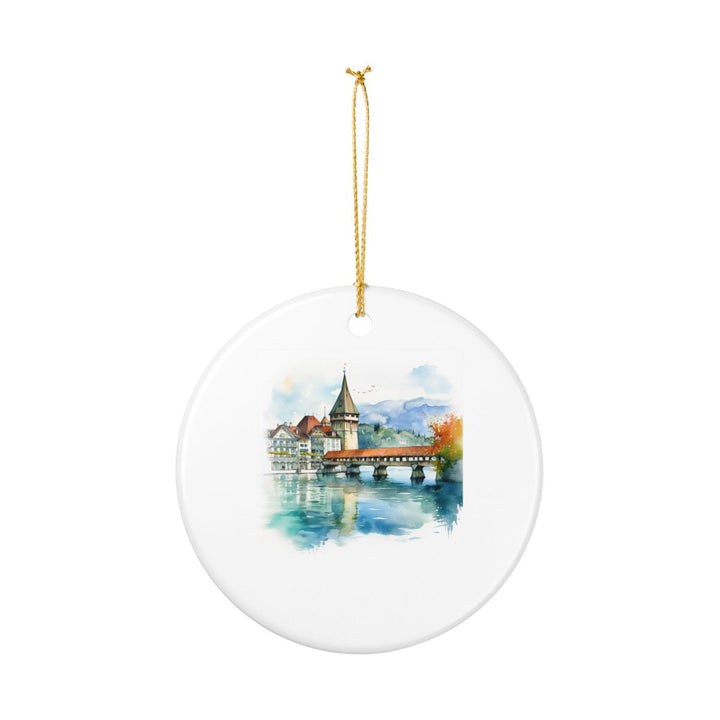 Lucerne Switzerland Ornament: Unique Lucerne Souvenir, Lucerne Switzerland Xmas Decor, and Authentic Lucerne Gift