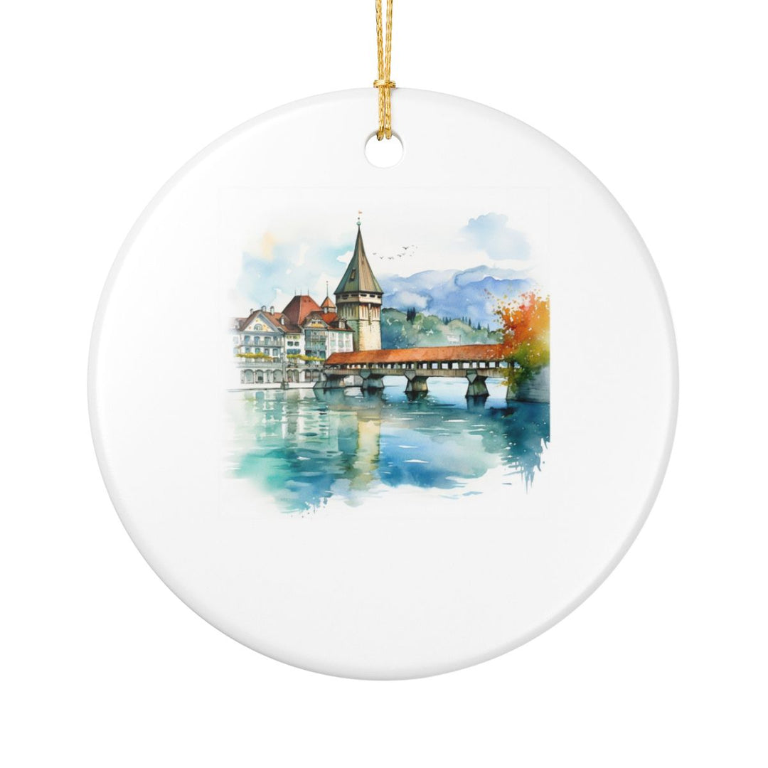 Lucerne Switzerland Ornament: Unique Lucerne Souvenir, Lucerne Switzerland Xmas Decor, and Authentic Lucerne Gift