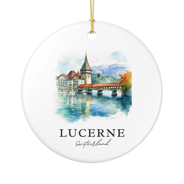 Lucerne Switzerland Ornament: Unique Lucerne Souvenir, Lucerne Switzerland Xmas Decor, and Authentic Lucerne Gift
