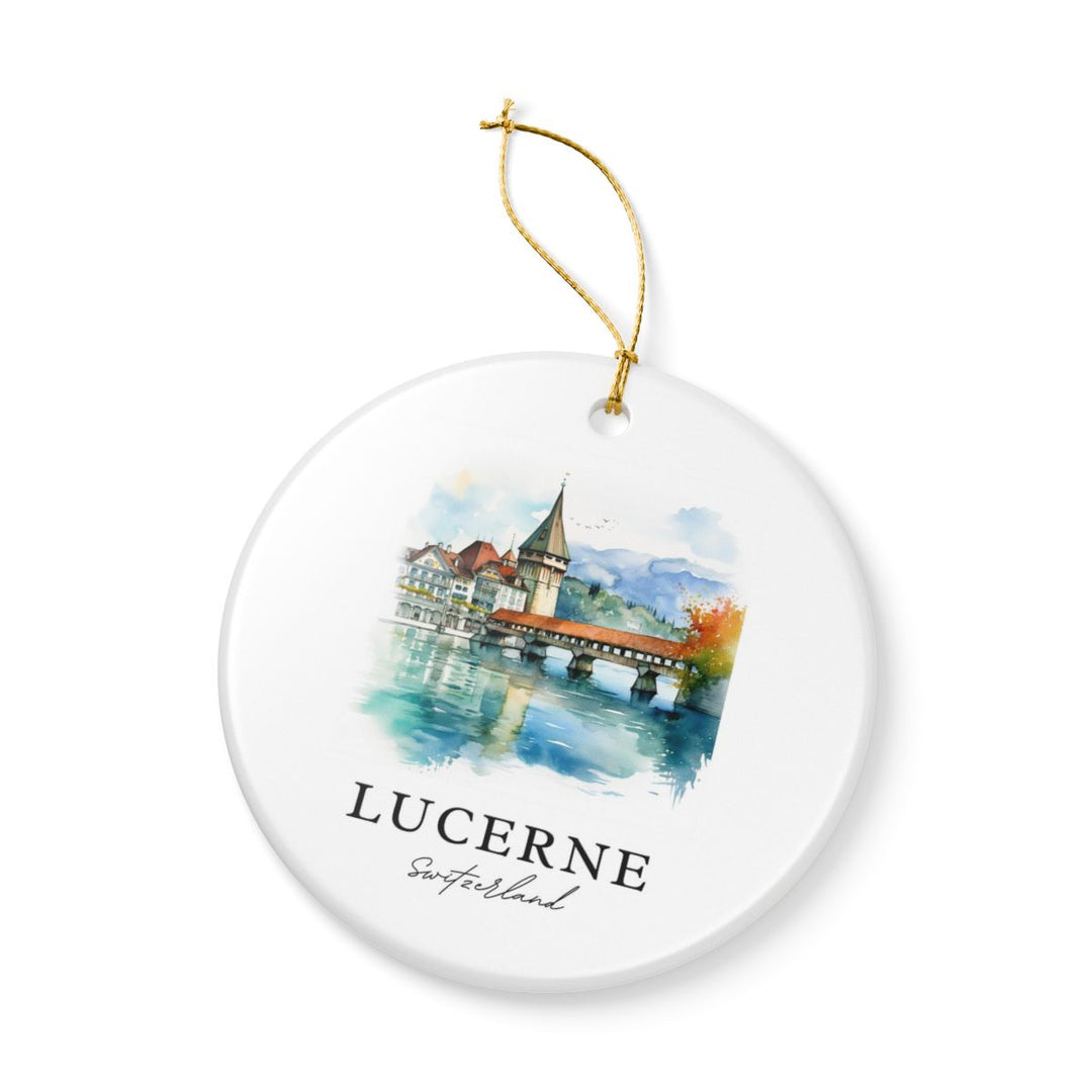 Lucerne Switzerland Ornament: Unique Lucerne Souvenir, Lucerne Switzerland Xmas Decor, and Authentic Lucerne Gift