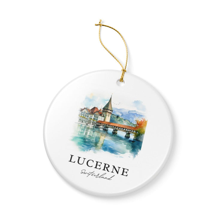 Lucerne Switzerland Ornament: Unique Lucerne Souvenir, Lucerne Switzerland Xmas Decor, and Authentic Lucerne Gift