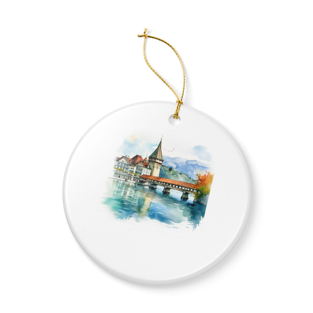 Lucerne Switzerland Ornament: Unique Lucerne Souvenir, Lucerne Switzerland Xmas Decor, and Authentic Lucerne Gift