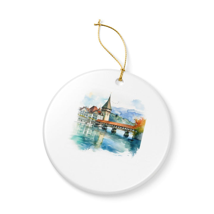 Lucerne Switzerland Ornament: Unique Lucerne Souvenir, Lucerne Switzerland Xmas Decor, and Authentic Lucerne Gift