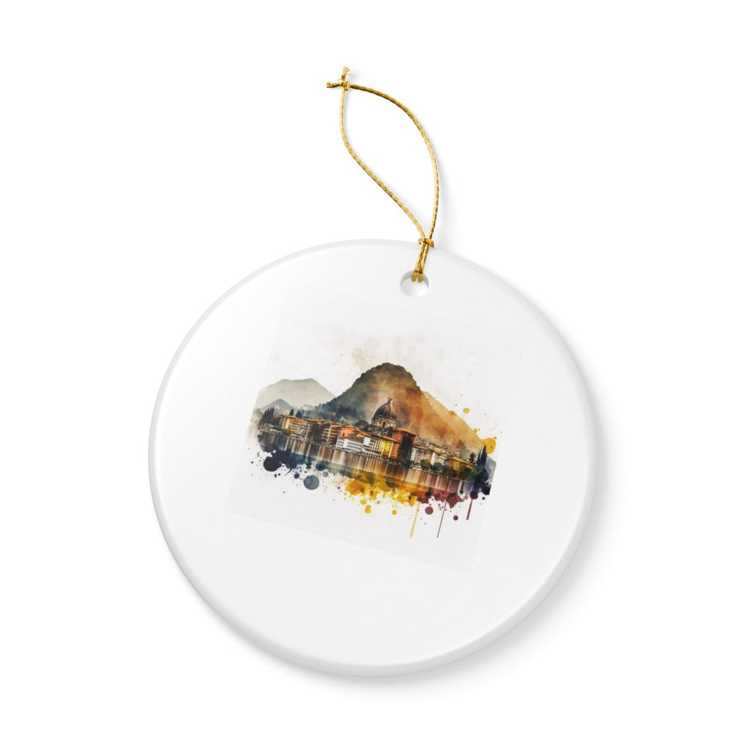 Lugano Switzerland Ornament: Unique Lugano Switzerland Souvenir, Lugano Switzerland Xmas Decor, and Authentic Lugano Switzerland Gift