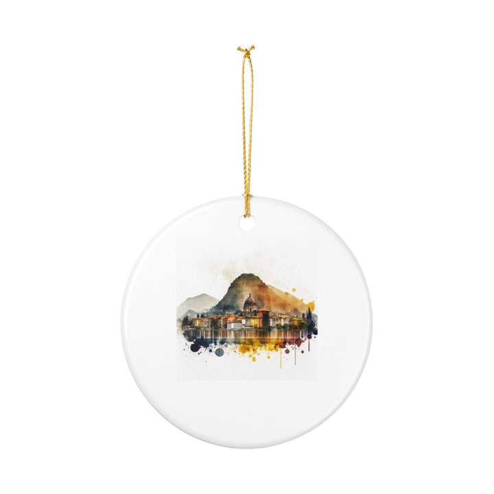 Lugano Switzerland Ornament: Unique Lugano Switzerland Souvenir, Lugano Switzerland Xmas Decor, and Authentic Lugano Switzerland Gift