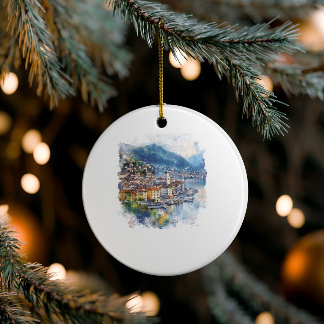 Lugano Switzerland Ornament: Unique Lugano Switzerland Souvenir, Lugano Switzerland Xmas Decor, and Authentic Lugano Switzerland Gift