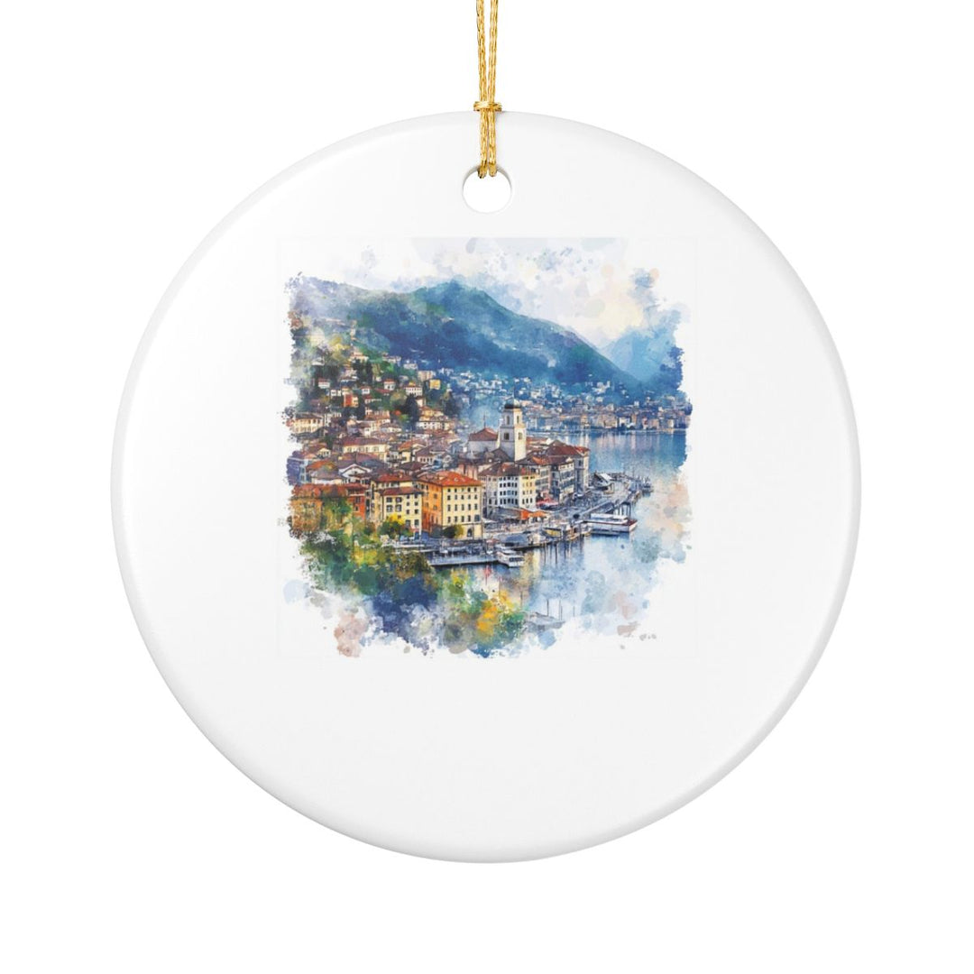 Lugano Switzerland Ornament: Unique Lugano Switzerland Souvenir, Lugano Switzerland Xmas Decor, and Authentic Lugano Switzerland Gift