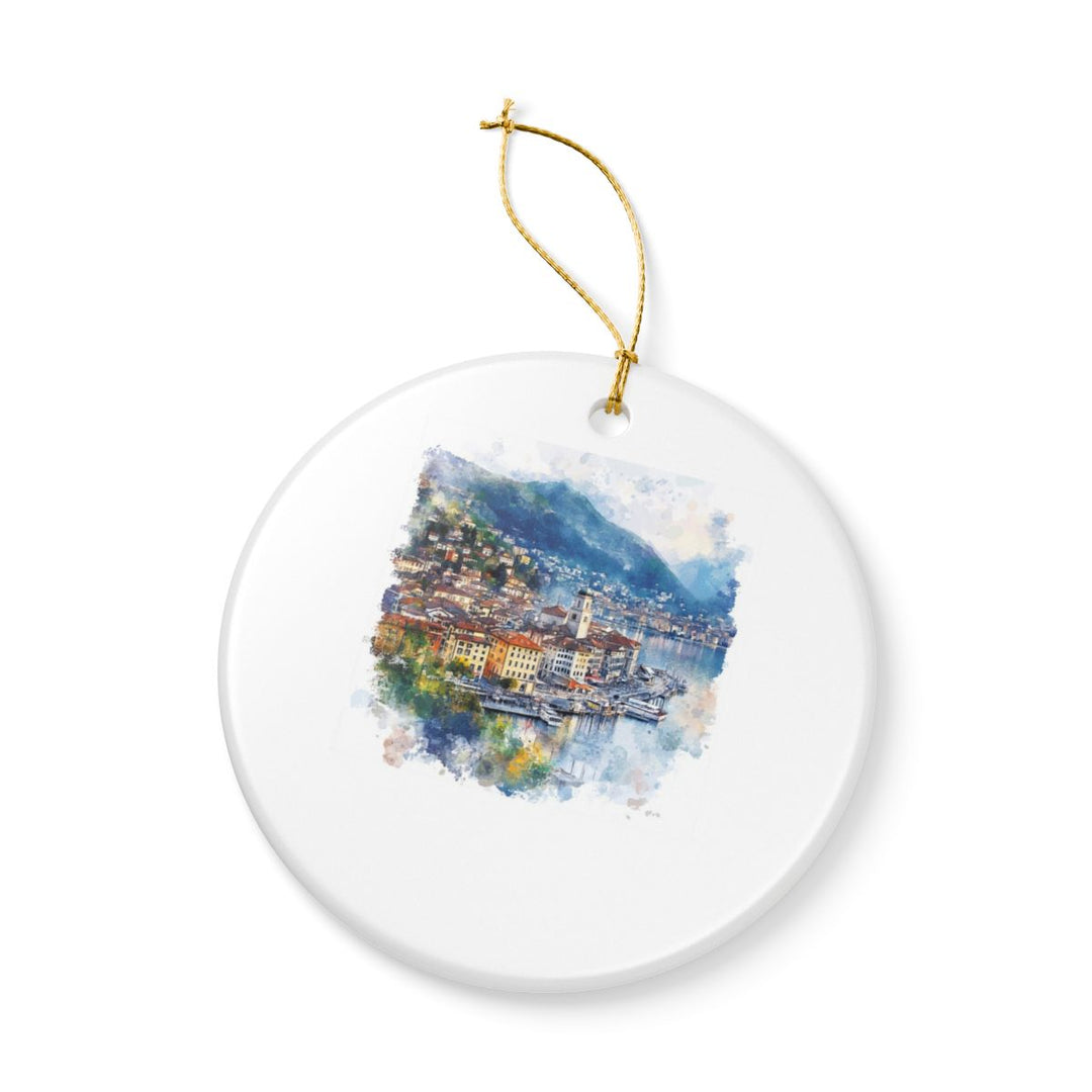 Lugano Switzerland Ornament: Unique Lugano Switzerland Souvenir, Lugano Switzerland Xmas Decor, and Authentic Lugano Switzerland Gift