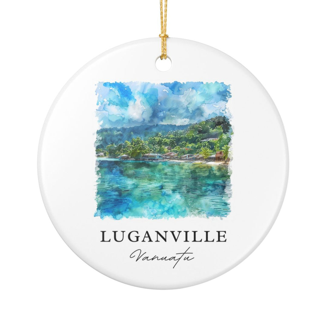 Luganville Vanuatu Ornament: Unique Luganville Vanuatu Souvenir, Luganville Vanuatu Xmas Decor, and Authentic Luganville Vanuatu Gift