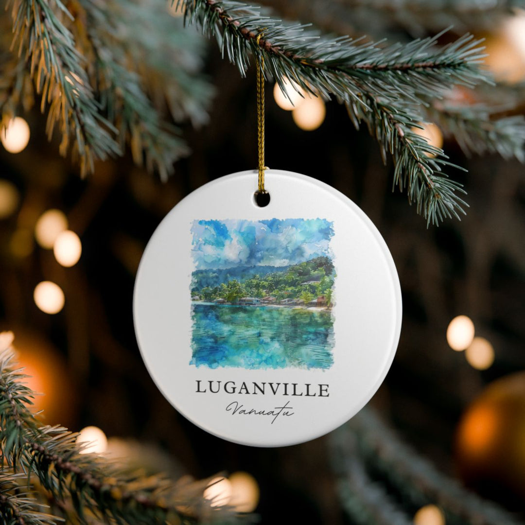 Luganville Vanuatu Ornament: Unique Luganville Vanuatu Souvenir, Luganville Vanuatu Xmas Decor, and Authentic Luganville Vanuatu Gift