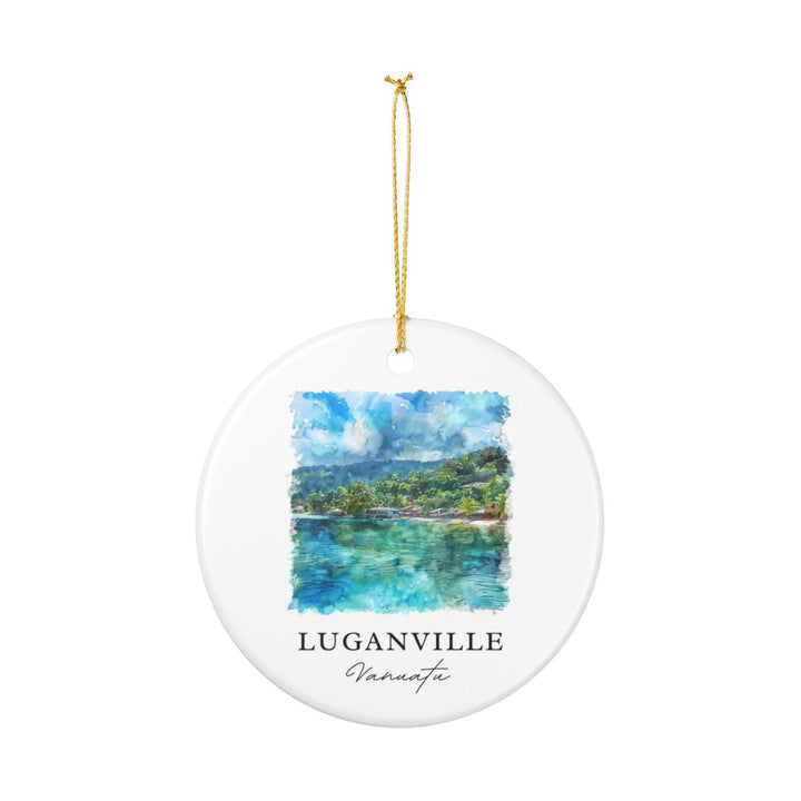 Luganville Vanuatu Ornament: Unique Luganville Vanuatu Souvenir, Luganville Vanuatu Xmas Decor, and Authentic Luganville Vanuatu Gift
