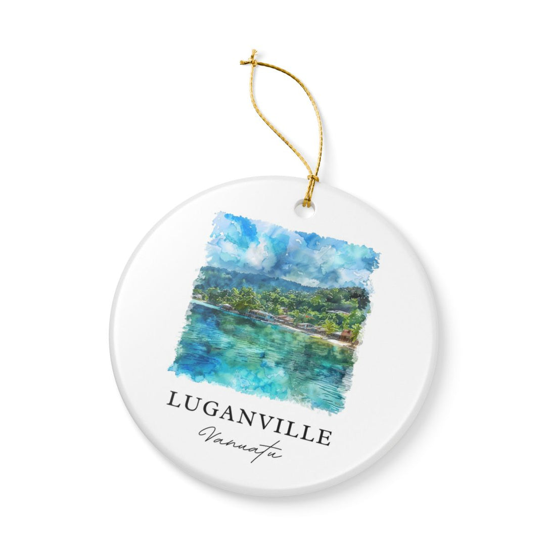 Luganville Vanuatu Ornament: Unique Luganville Vanuatu Souvenir, Luganville Vanuatu Xmas Decor, and Authentic Luganville Vanuatu Gift