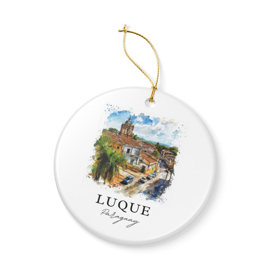 Luque Paraguay Ornament: Unique Luque Paraguay Souvenir, Luque Paraguay Xmas Decor, and Authentic Luque Paraguay Gift
