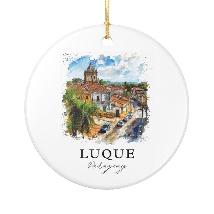 Luque Paraguay Ornament: Unique Luque Paraguay Souvenir, Luque Paraguay Xmas Decor, and Authentic Luque Paraguay Gift