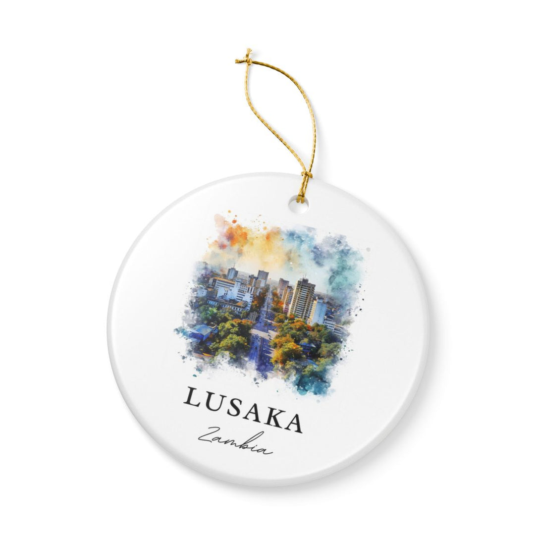 Lusaka Zambia Ornament: Unique Lusaka Zambia Souvenir, Lusaka Zambia Xmas Decor, and Authentic Lusaka Zambia Gift