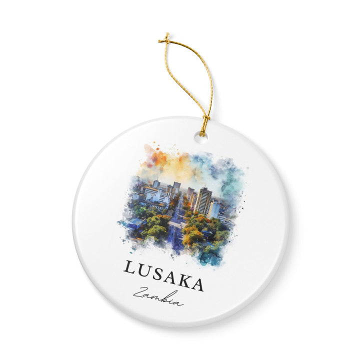 Lusaka Zambia Ornament: Unique Lusaka Zambia Souvenir, Lusaka Zambia Xmas Decor, and Authentic Lusaka Zambia Gift