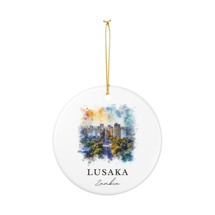 Lusaka Zambia Ornament: Unique Lusaka Zambia Souvenir, Lusaka Zambia Xmas Decor, and Authentic Lusaka Zambia Gift