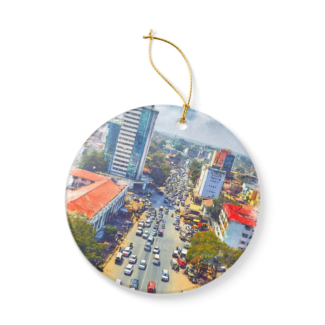 Lusaka Zambia Ornament: Unique Lusaka Zambia Souvenir, Lusaka Zambia Xmas Decor, and Authentic Lusaka Zambia Gift