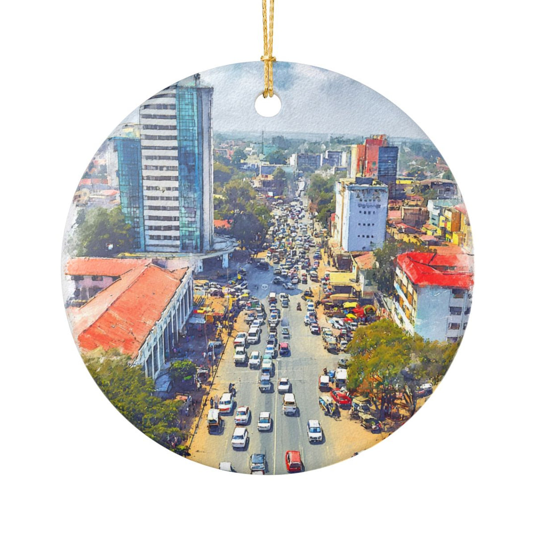 Lusaka Zambia Ornament: Unique Lusaka Zambia Souvenir, Lusaka Zambia Xmas Decor, and Authentic Lusaka Zambia Gift