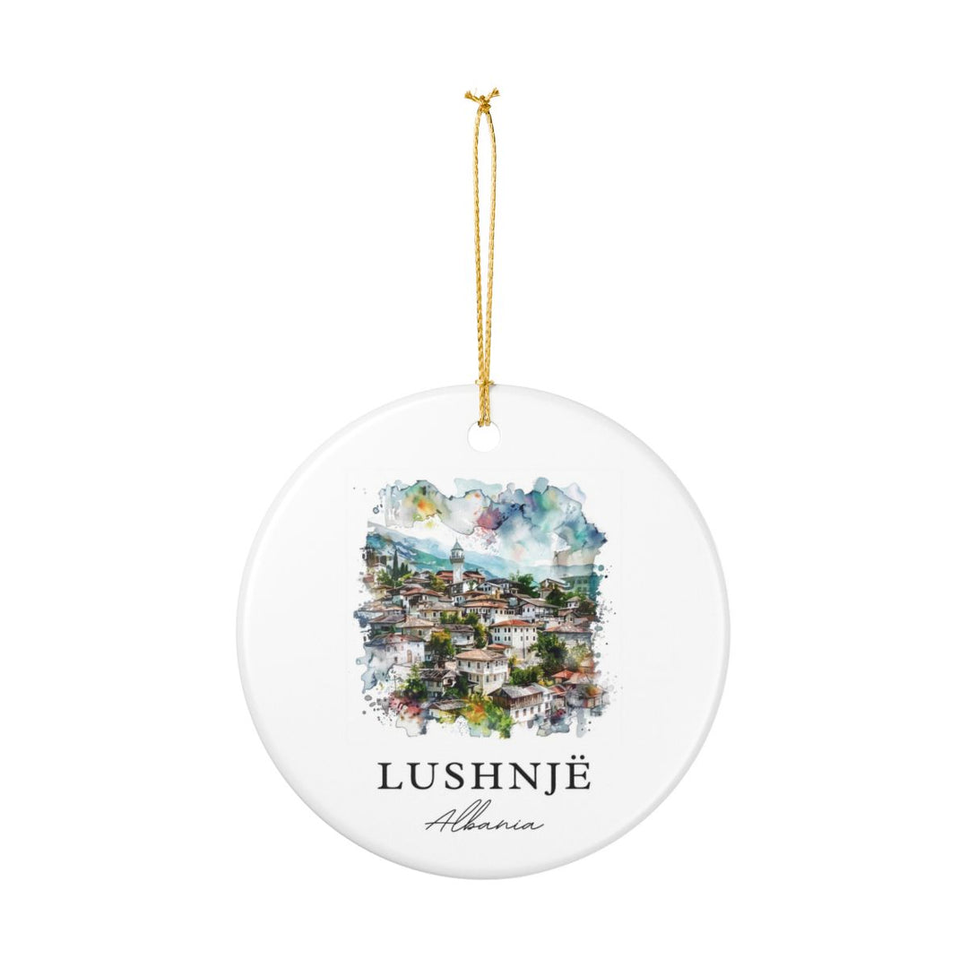 Lushnjë Albania Ornament: Unique Lushnjë Souvenir, Lushnjë Albania Xmas Decor, and Authentic Lushnjë Gift