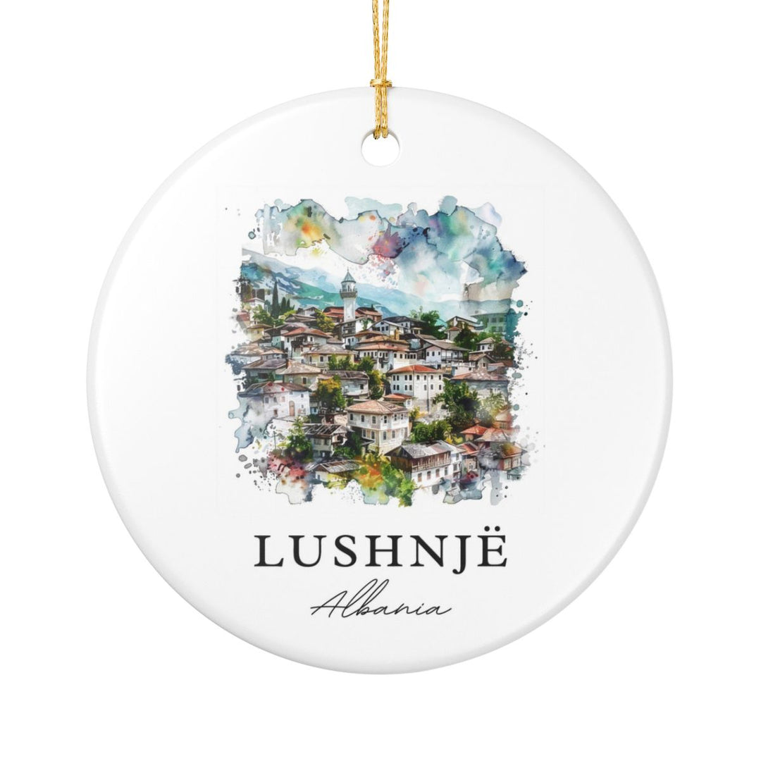 Lushnjë Albania Ornament: Unique Lushnjë Souvenir, Lushnjë Albania Xmas Decor, and Authentic Lushnjë Gift