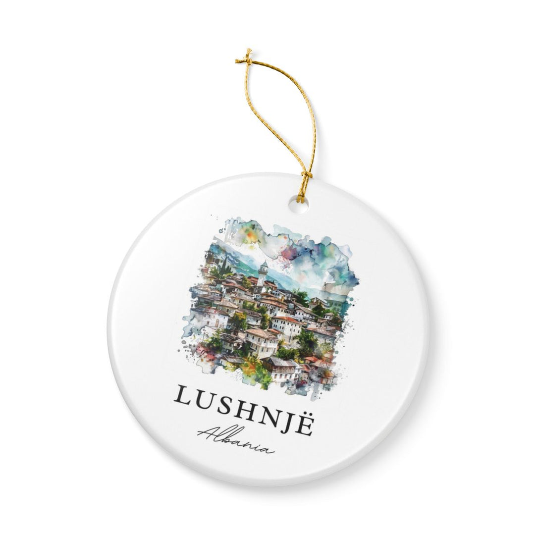 Lushnjë Albania Ornament: Unique Lushnjë Souvenir, Lushnjë Albania Xmas Decor, and Authentic Lushnjë Gift
