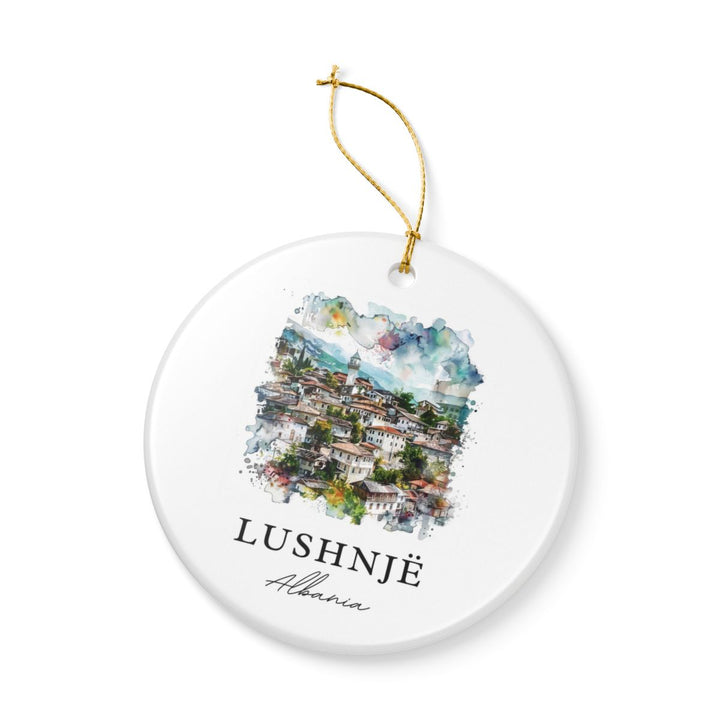 Lushnjë Albania Ornament: Unique Lushnjë Souvenir, Lushnjë Albania Xmas Decor, and Authentic Lushnjë Gift