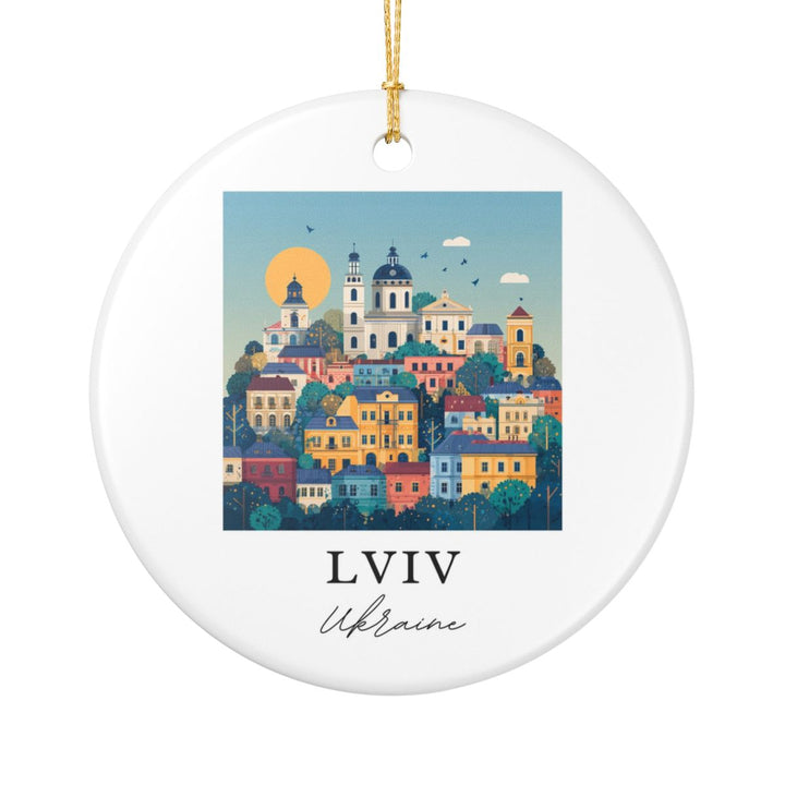 Lviv Ukraine Ornament: Unique Lviv Souvenir, Lviv Ukraine Xmas Decor, and Authentic Lviv Gift