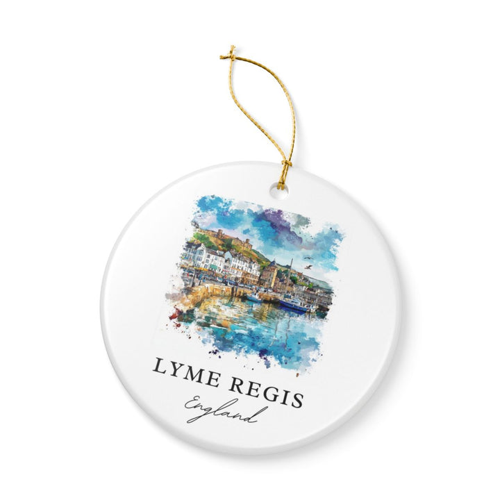 Lyme Regis England Ornament: Unique Lyme Regis Souvenir, Lyme Regis England Xmas Decor, and Authentic Lyme Regis Gift
