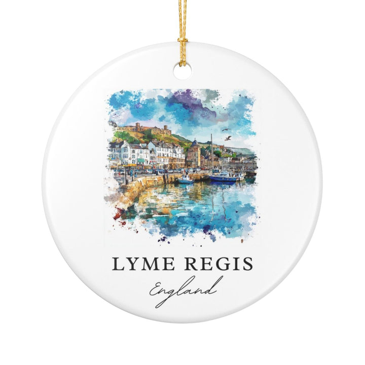 Lyme Regis England Ornament: Unique Lyme Regis Souvenir, Lyme Regis England Xmas Decor, and Authentic Lyme Regis Gift