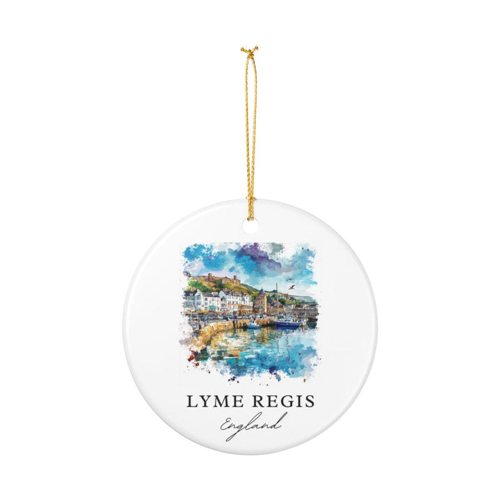 Lyme Regis England Ornament: Unique Lyme Regis Souvenir, Lyme Regis England Xmas Decor, and Authentic Lyme Regis Gift