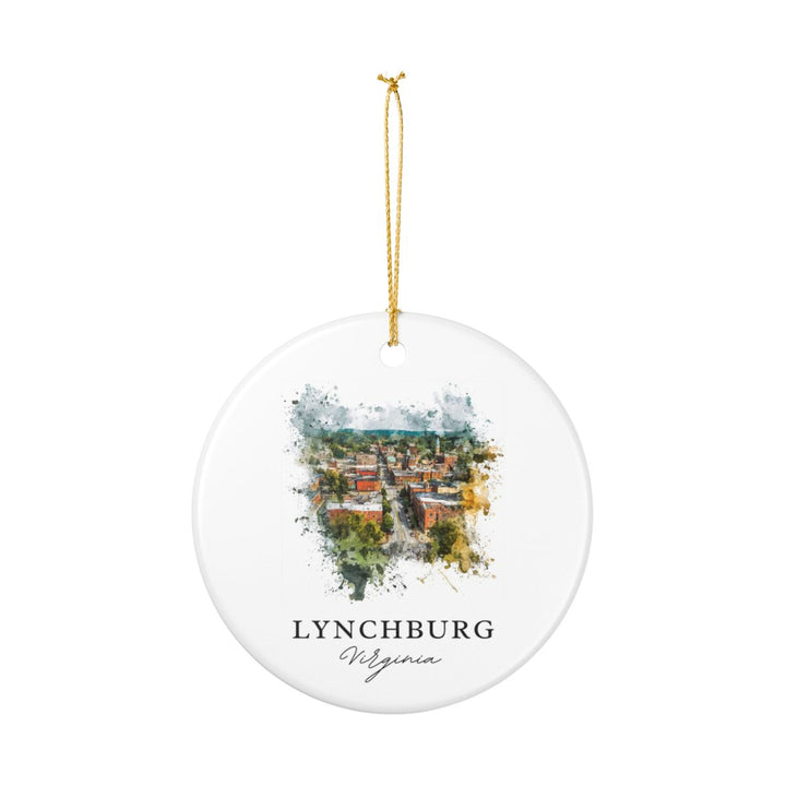 Lynchburg Virginia USA Ornament: Unique Lynchburg Souvenir, Lynchburg Virginia Xmas Decor, and Authentic Lynchburg Gift