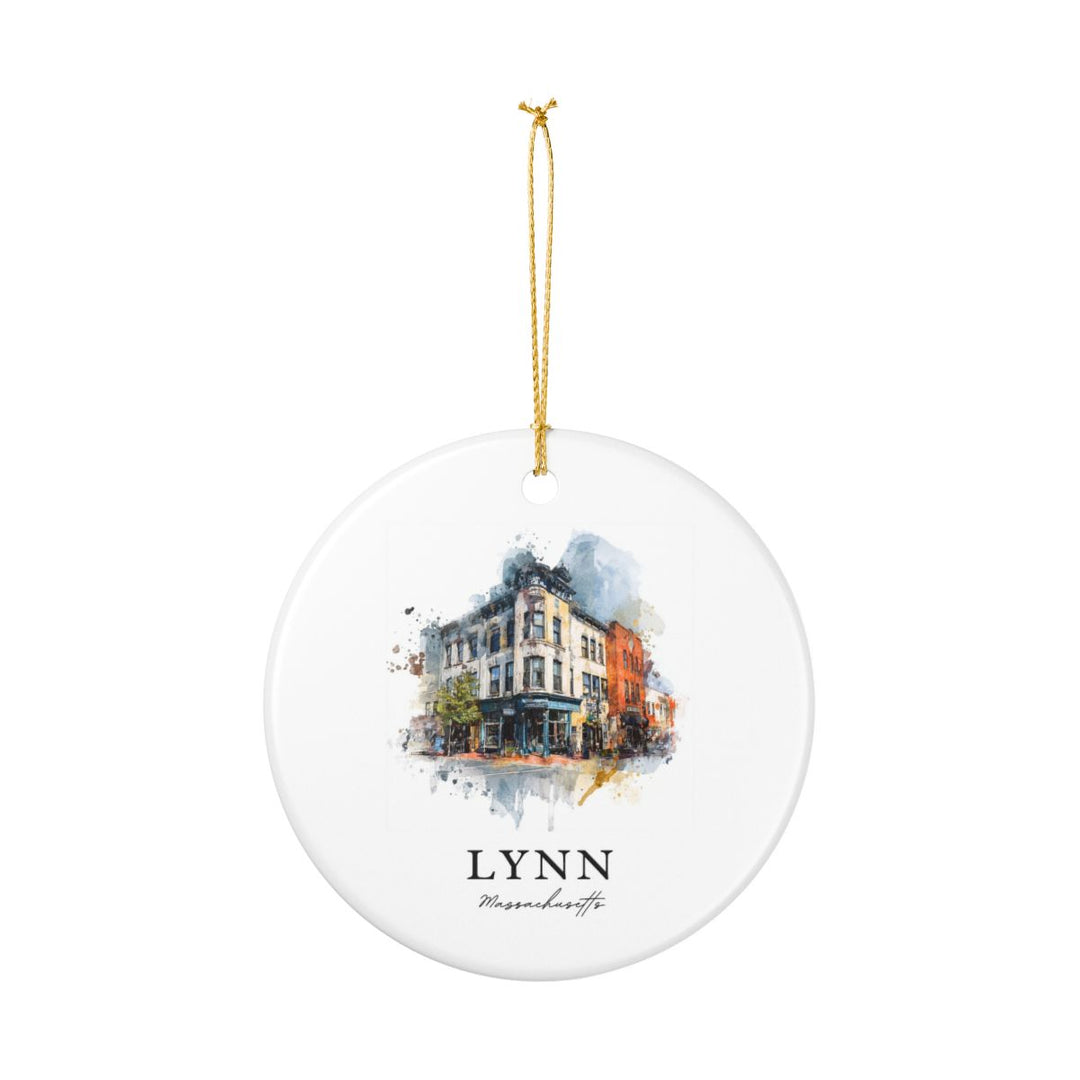 Lynn Massachusetts Ornament: Unique Lynn Souvenir, Lynn Massachusetts Xmas Decor, and Authentic Lynn Gift