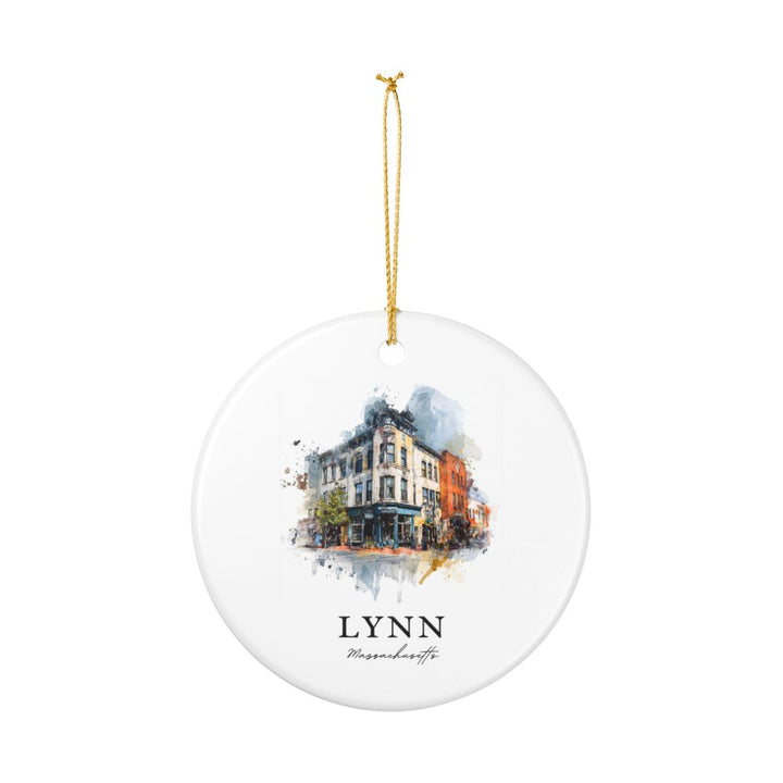 Lynn Massachusetts Ornament: Unique Lynn Souvenir, Lynn Massachusetts Xmas Decor, and Authentic Lynn Gift