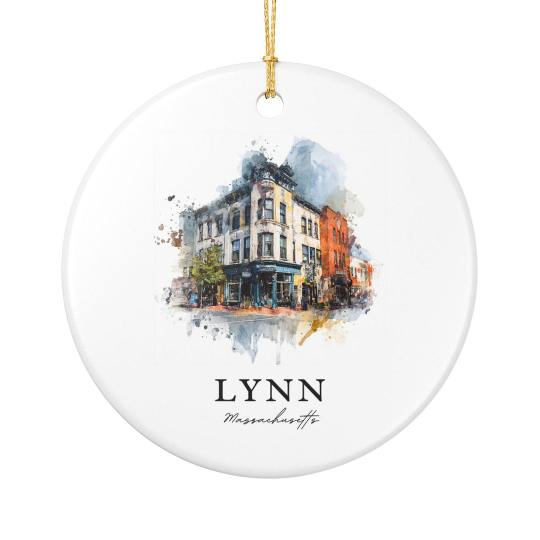 Lynn Massachusetts Ornament: Unique Lynn Souvenir, Lynn Massachusetts Xmas Decor, and Authentic Lynn Gift