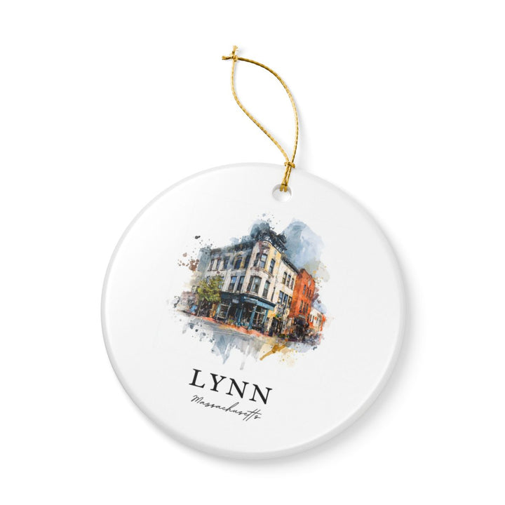 Lynn Massachusetts Ornament: Unique Lynn Souvenir, Lynn Massachusetts Xmas Decor, and Authentic Lynn Gift