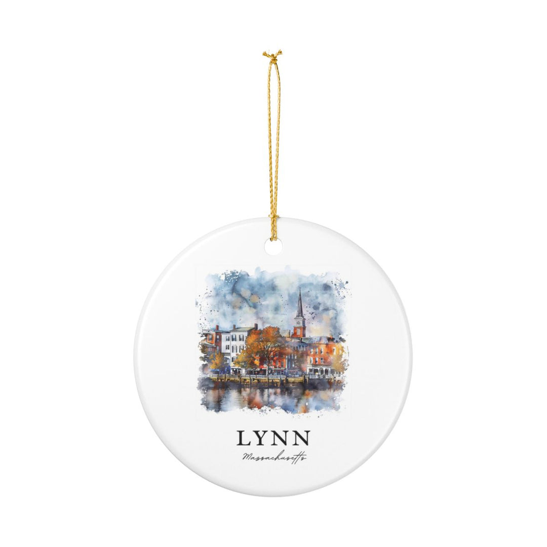 Lynn Massachusetts Ornament: Unique Lynn Souvenir, Lynn Massachusetts Xmas Decor, and Authentic Lynn Gift