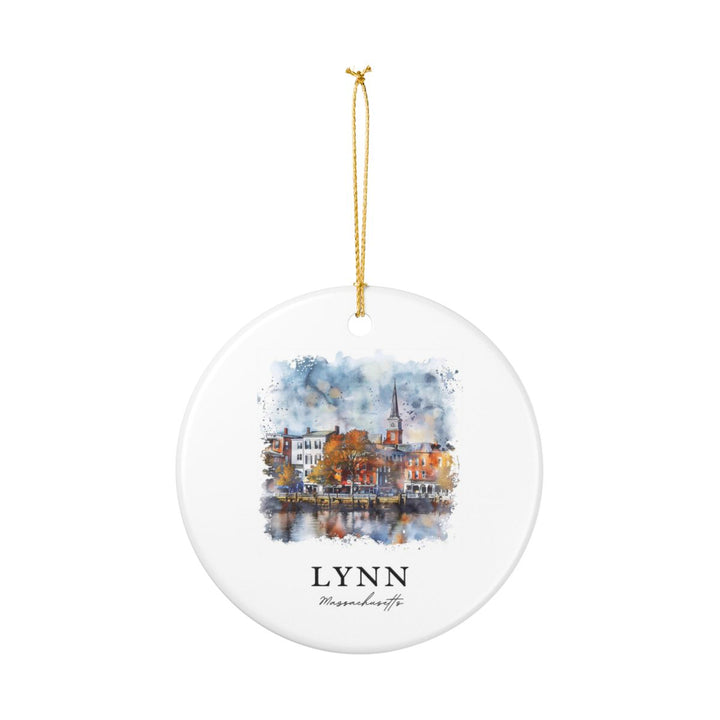 Lynn Massachusetts Ornament: Unique Lynn Souvenir, Lynn Massachusetts Xmas Decor, and Authentic Lynn Gift
