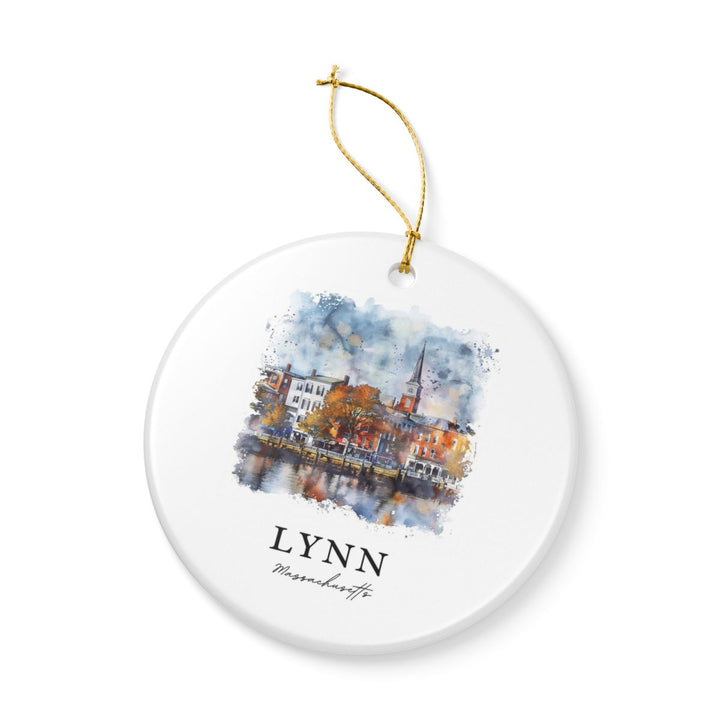Lynn Massachusetts Ornament: Unique Lynn Souvenir, Lynn Massachusetts Xmas Decor, and Authentic Lynn Gift