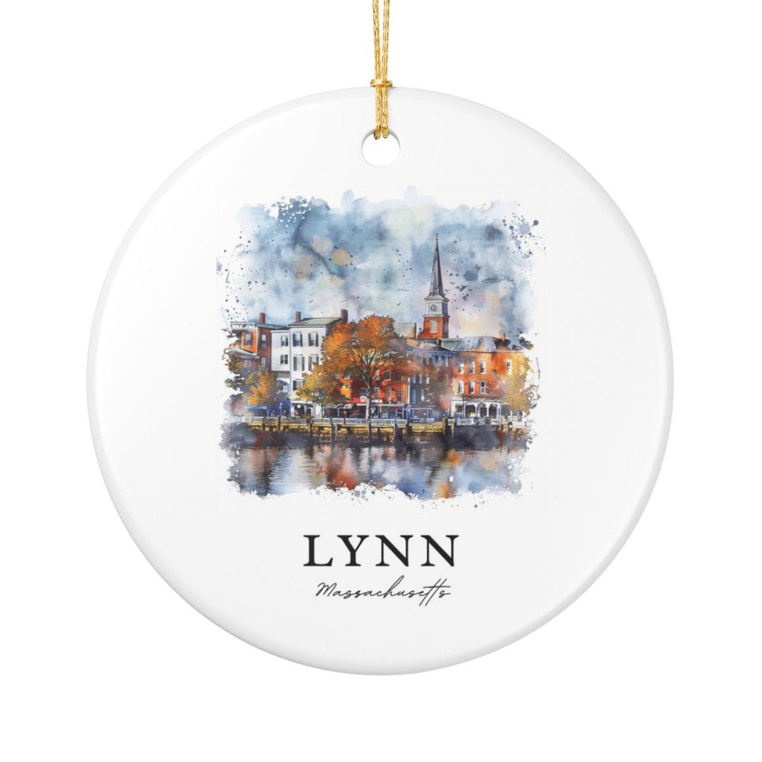 Lynn Massachusetts Ornament: Unique Lynn Souvenir, Lynn Massachusetts Xmas Decor, and Authentic Lynn Gift